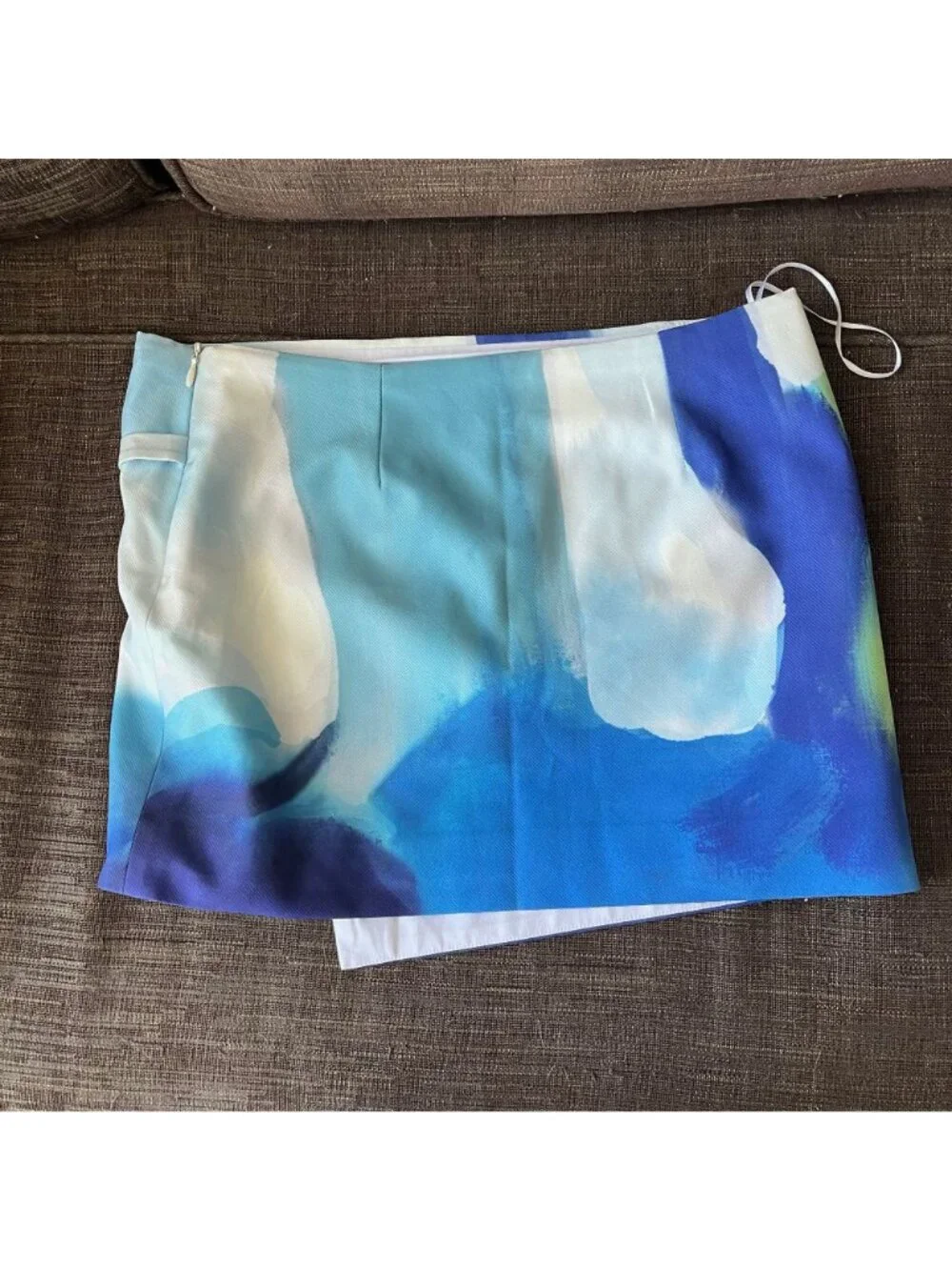 NELBLU Amazonia‎ Asymmetric Crossover Watercolor Print Skort Size Small